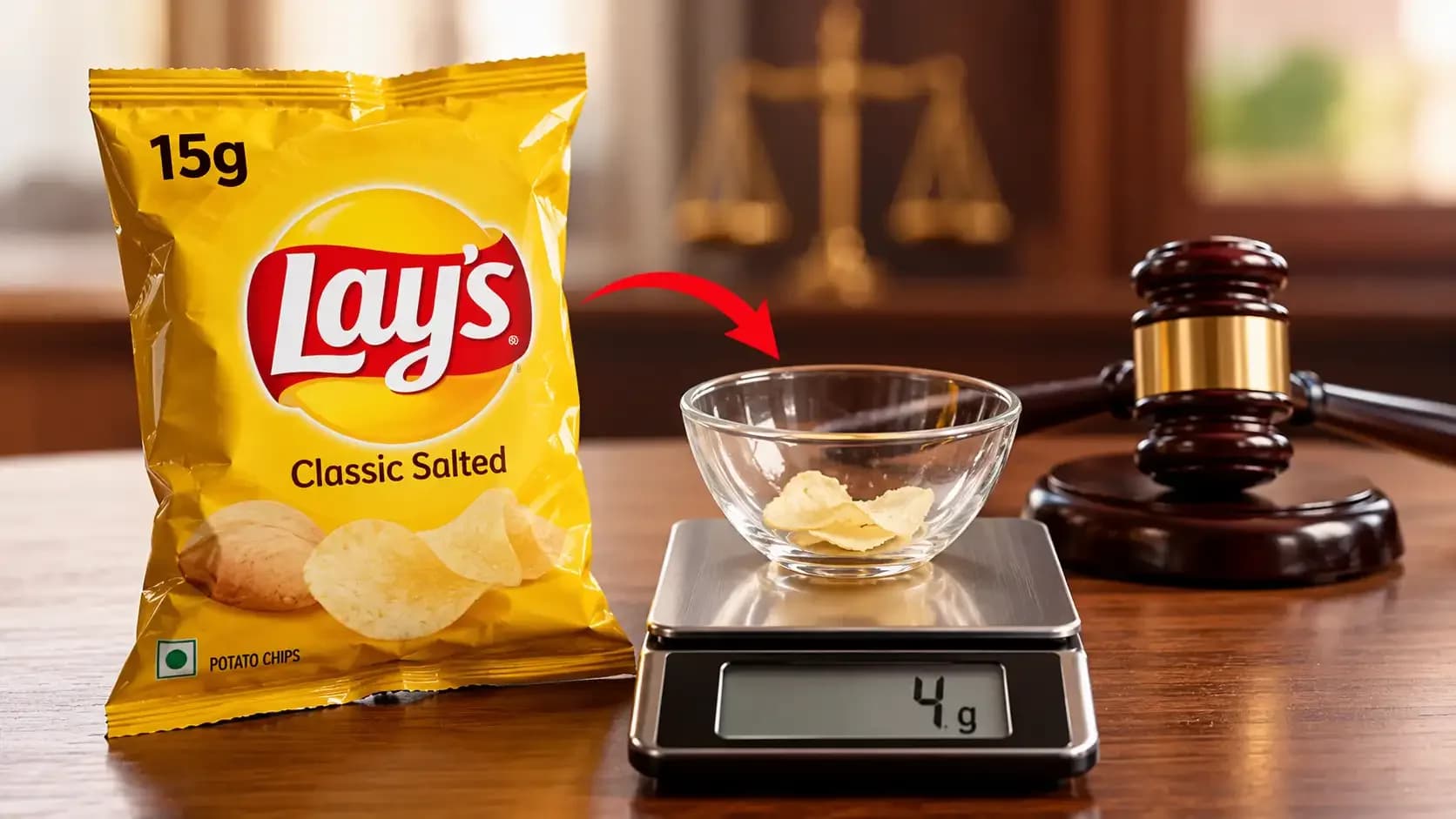 Lay’s 15g chips packet allegedly containing only 4g of chips as Jaipur consumer commission orders PepsiCo to pay ₹8,000 in compensation and legal costs.