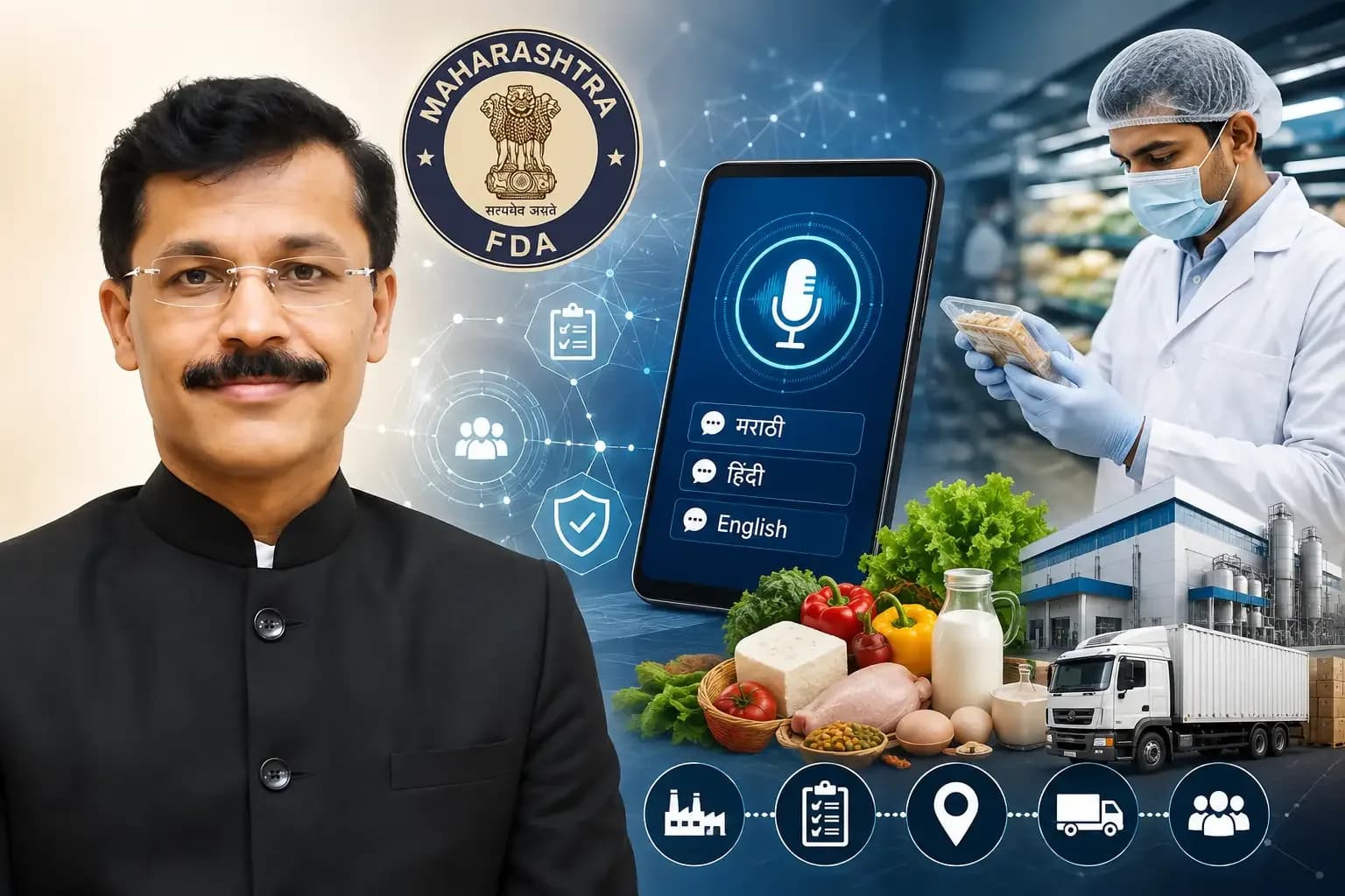 Tukaram Munde and Maharashtra FDA's AI-powered digital food safety system.