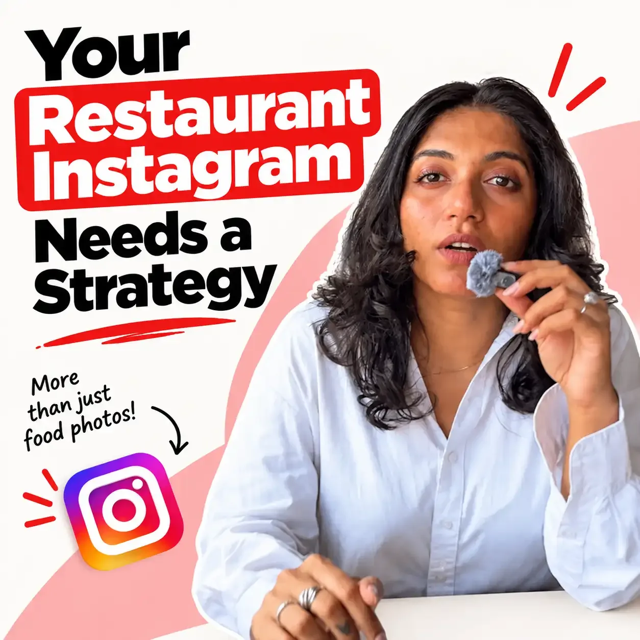 UGC creator explaining why restaurants need an Instagram marketing strategy beyond food photos