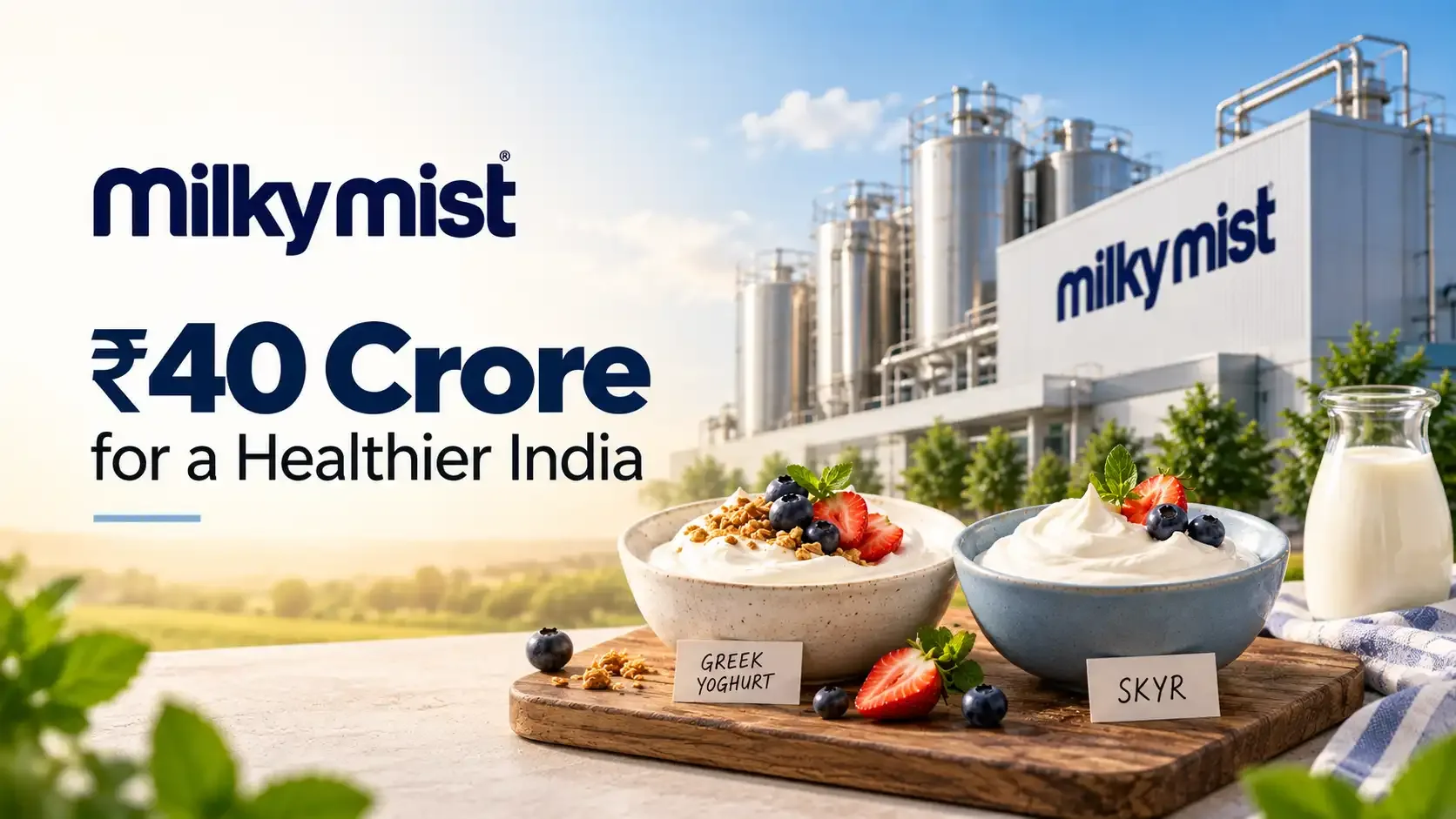Milky Mist Commissions ₹40 Crore Skyr and Greek Yoghurt Plant in Tamil Nadu