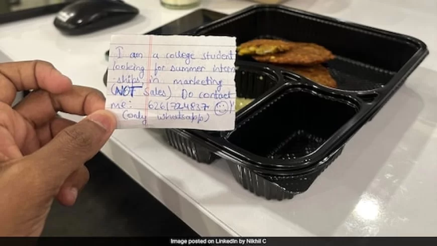 Zomato Delivery Agent's Handwritten Internship Pitch with Food Order Wins Hearts Online