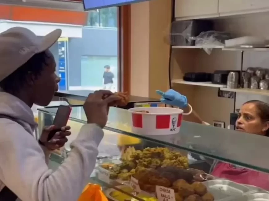 ISKCON London Incident: Man Eats KFC Chicken Inside ISKCON Restaurant in London, Sparks Outrage, Watch Now