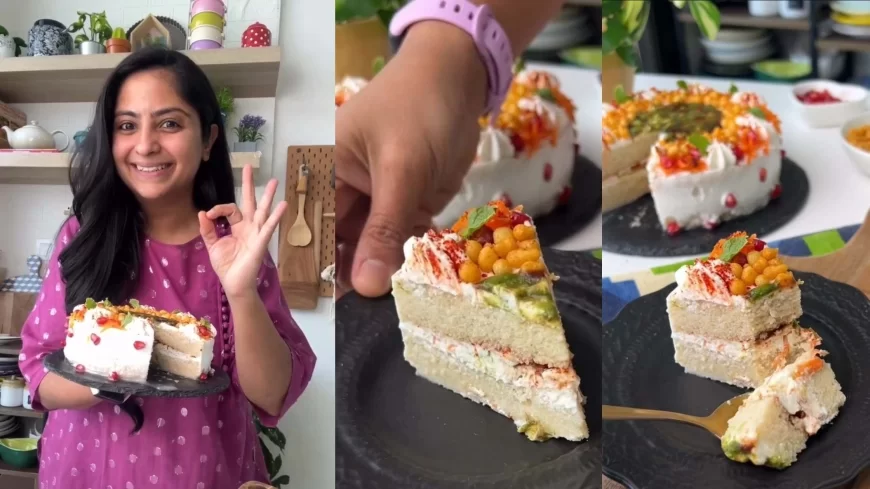 Dahi Bhalla Cake Recipe by Chef Neha Deepak Shah