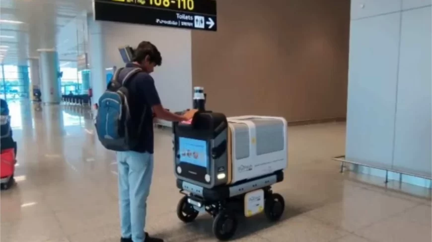 Hyderabad Airport Launches India’s First Food Delivery Robot for Boarding Gates