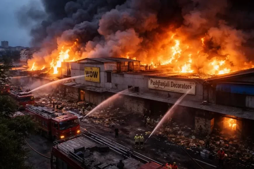 Kolkata Warehouse Fire: 21 Dead, 28 Missing in Wow! Momo and Pushpanjali Decorators Godown Blaze; Safety Norms Under Scanner
