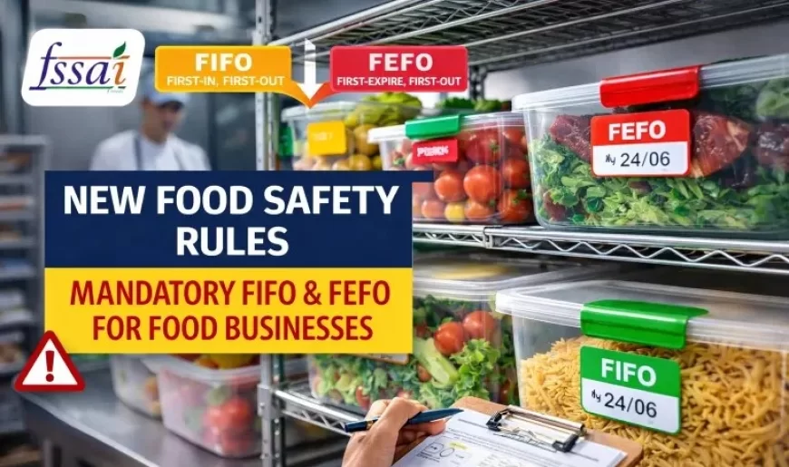 FSSAI Proposes Mandatory FIFO and FEFO Storage Norms for Food Businesses Under 2026 Licensing Rules