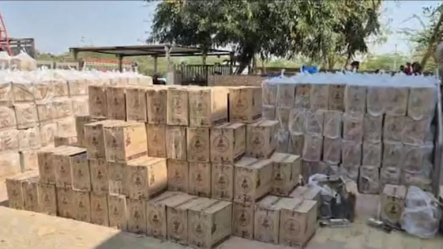 Gujarat Police Seize 56,000+ Liquor Bottles Worth ₹5 Crore in Major Kutch Bootlegging Crackdown