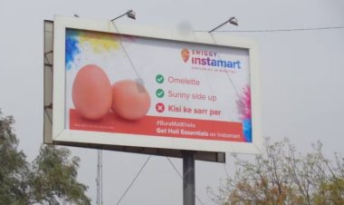 Swiggy's 'Egg-static Holi' billboard pulled down following social media backlash