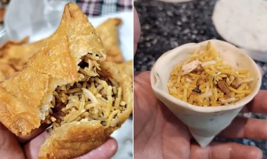 Biryani stuffed samosas breaks the internet, netizens go mad