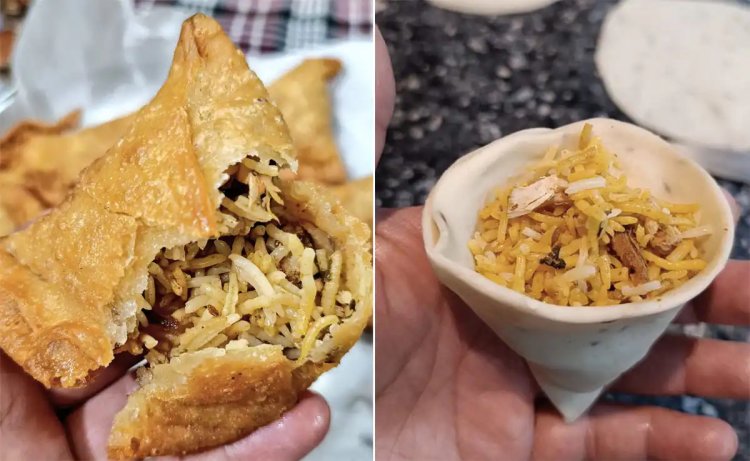 Biryani stuffed samosas breaks the internet, netizens go mad