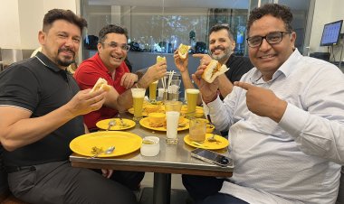Madhuri Dixit's husband Dr. Shriram Nene enjoys vada pav in Mumbai with Paytm founder Vijay Shekhar Sharma