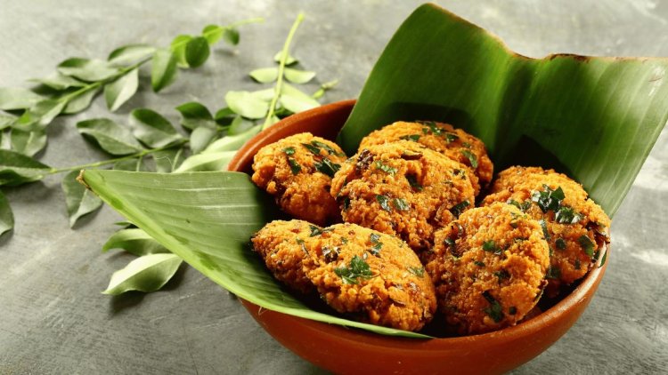 Enjoy the crispy and spicy Masala Vada with a cup of hot tea