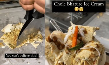 Man makes chole bhature ice cream: People Says "RIP Chole Bhature"