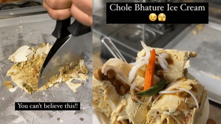 Man makes chole bhature ice cream: People Says "RIP Chole Bhature"