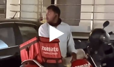 Heartbreaking video shared by IAS officer showcases Zomato delivery agent relying on humble food from a plastic packet, leaving the internet deeply moved