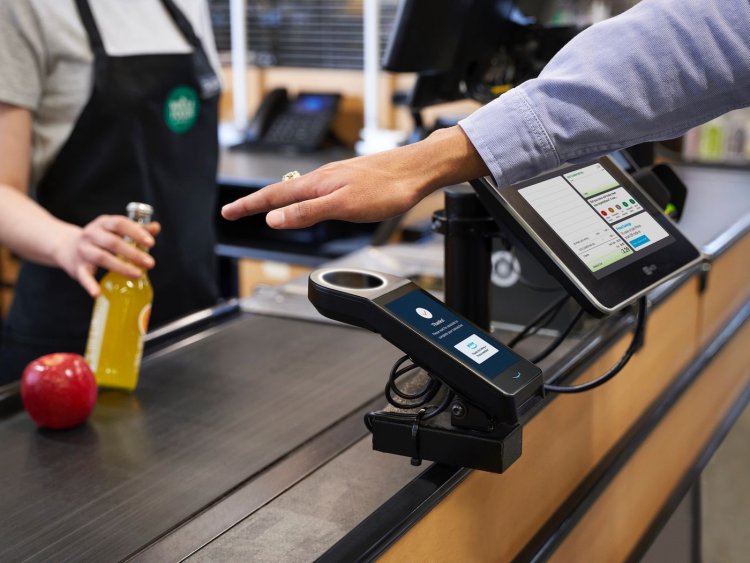 Amazon unveils palm-scanning tech for wallet-free beer purchases at bars.