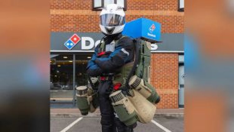 Domino's UK Sets New Milestone with Jetpack-Powered Pizza Delivery : Watch Video