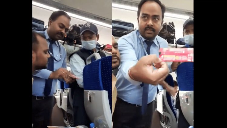 Railway Official's Attempt to Calm Passenger Protesting Halal Tea Packs with 'Chai Vegetarian Hi Hota Hai' Statement