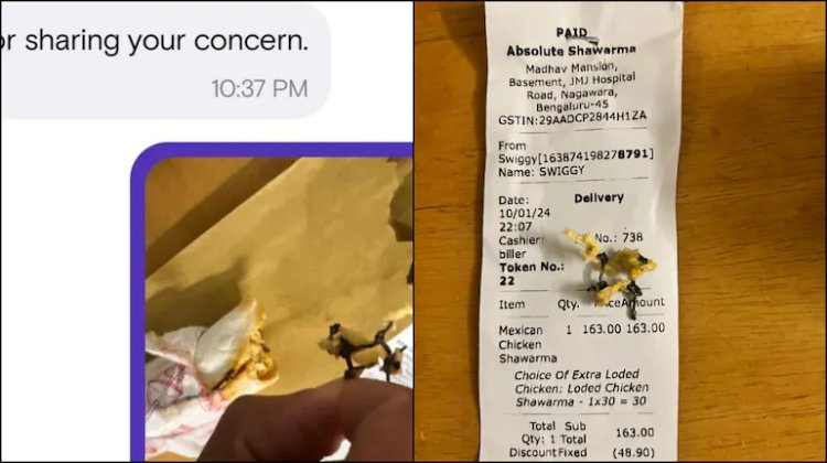 Swiggy Customer Finds Metal in Shawarma, Swiggy Offered Rs 50 Refund as an apology