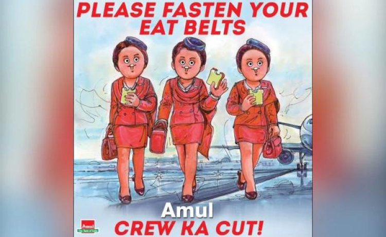 Amul Celebrates "Crew" Success with Playful Topical, Stars Responded