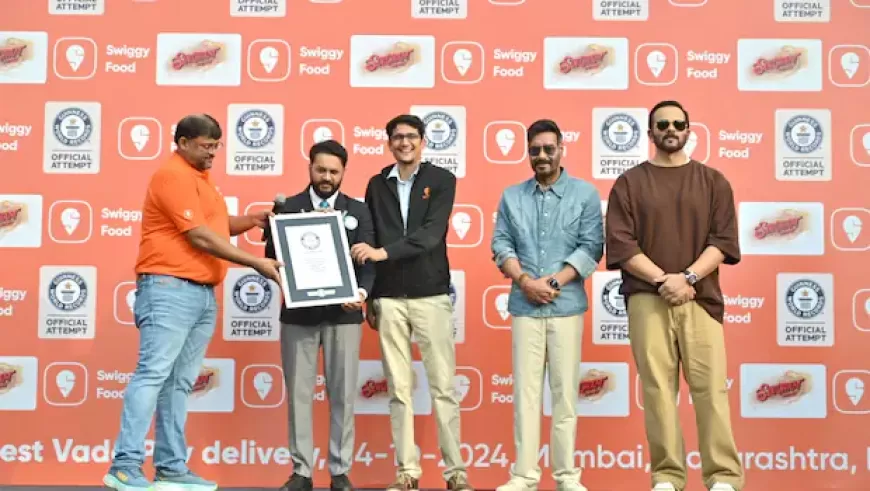 Swiggy Sets Guinness World Record with 11,000 Vada Pavs Delivered in a Single Order