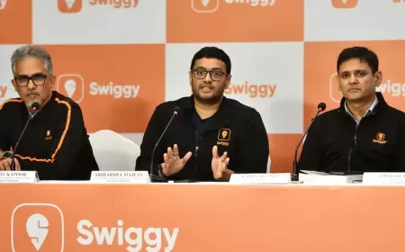 Swiggy Shares Jump 15% on First Day of Trading, Market Cap Nears ₹1 Lakh Crore