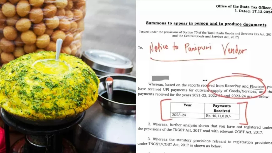 Pani Puri Vendor Receives GST Notice for Rs 40 Lakh Transactions, Sparks Internet Frenzy