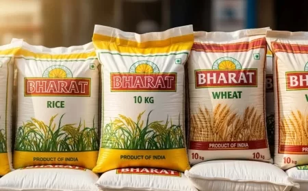 India Allocates 5 Lakh Tonnes Each of Rice and Wheat for Sale Under ‘Bharat’ Brand
