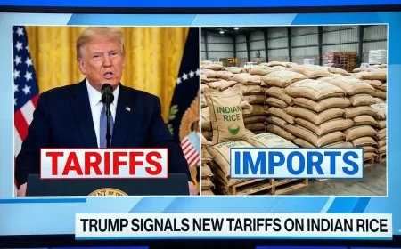 Trump Signals Fresh Tariffs on Indian Rice Imports; Exporters Say Impact on India Likely Minimal