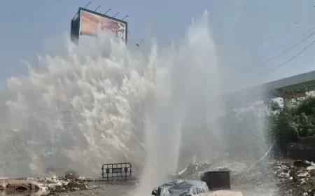 Mahim Pipeline Burst Triggers Water Disruptions in Bandra-Khar; BMC Issues Hygiene Advisory