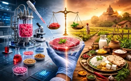 India’s Lab-Grown Food Debate in 2026: If a “Meat” Product Is Grown in a Lab Without Slaughter, Is It Technically Vegetarian?