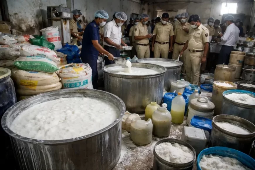 Gujarat Fake Milk Factory Busted: FSSAI Raid Uncovers Synthetic Milk Made With Urea, Detergent and Oils